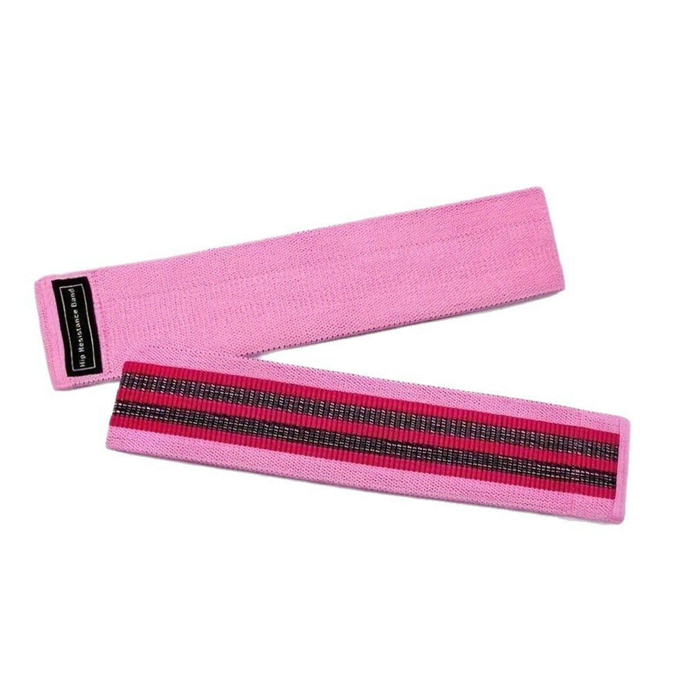 Set of three workout resistance bands for lower-body training